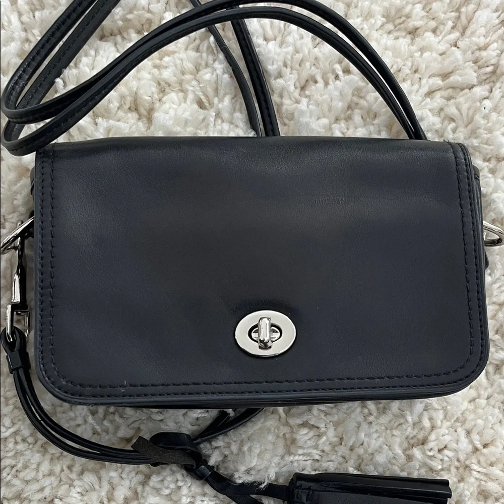 Coach Black Leather Crossbody Bag - Picture 9 of 16